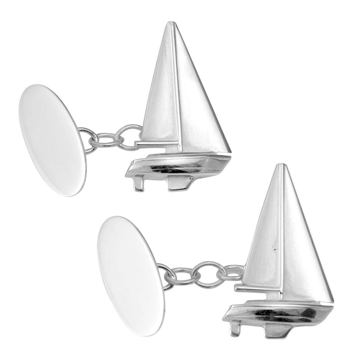 Silver Sailing Boat Cufflinks | Hersey & Son Silversmiths