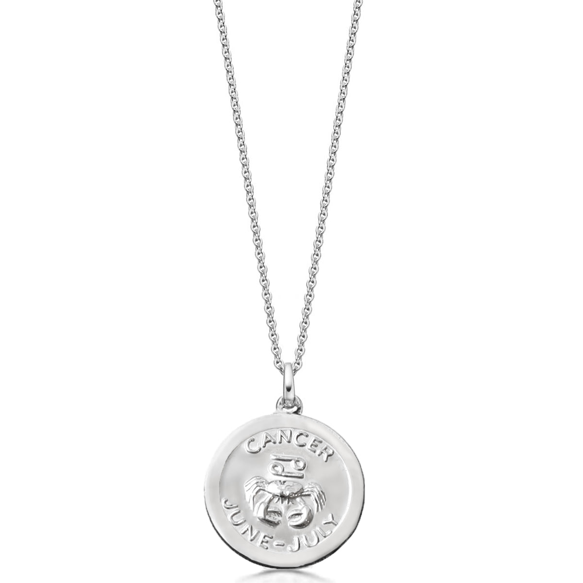 Silver Cancer Zodiac Pendant Necklace| Hersey & Son Silversmiths