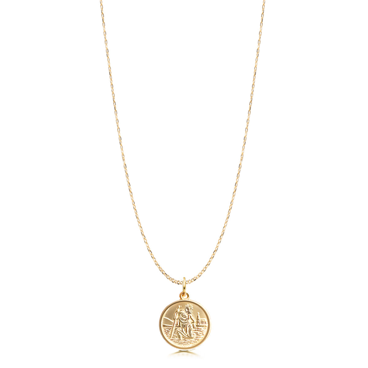 9ct Solid Gold St Christopher Pendant | Hersey & Son Silversmiths