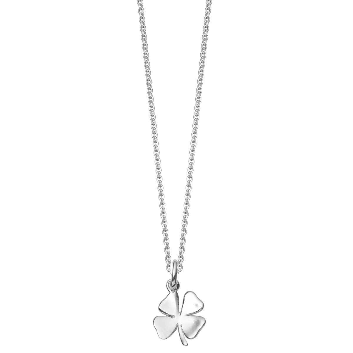 Sterling Silver Four Leaf Clover Lucky Necklace | Hersey & Son Silversmiths