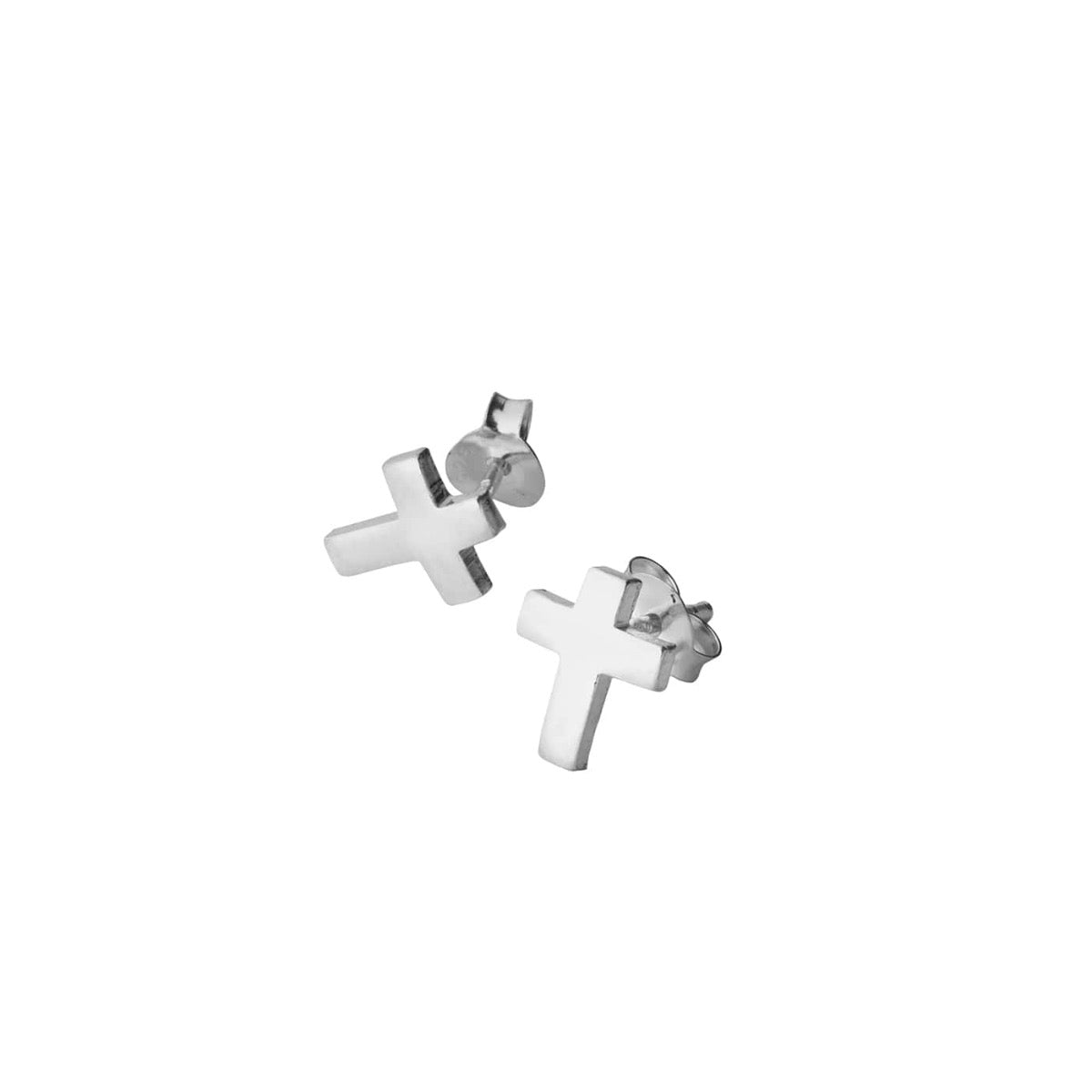 Silver Cross Stud Earrings | Hersey & Son Silversmiths