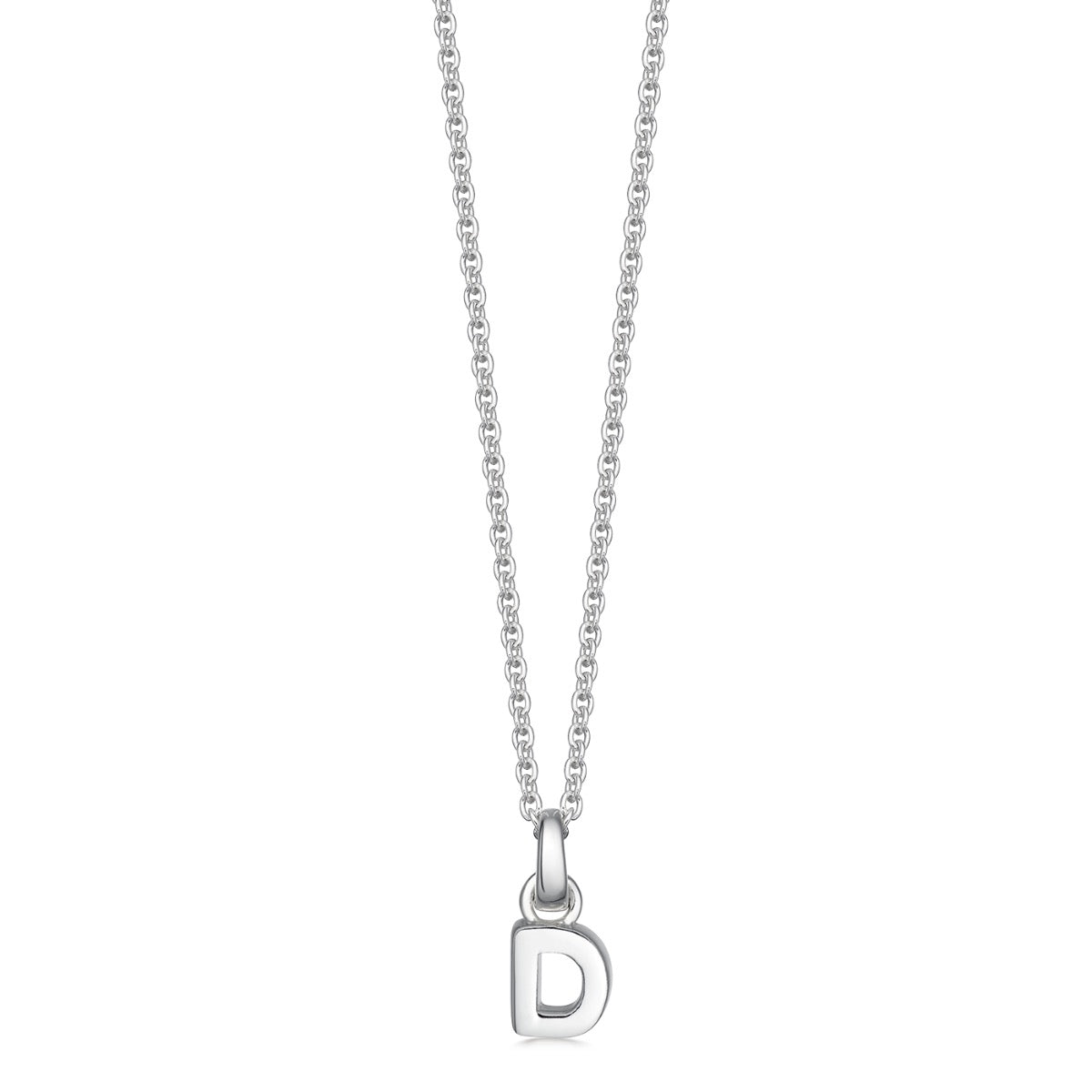 Silver Letter D Necklace Pendant | Hersey & Son Silversmiths