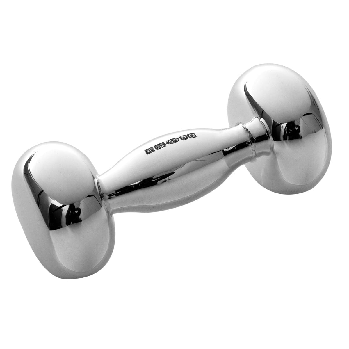 Silver Baby Dumbbell Rattle | Hersey & Son Silversmiths