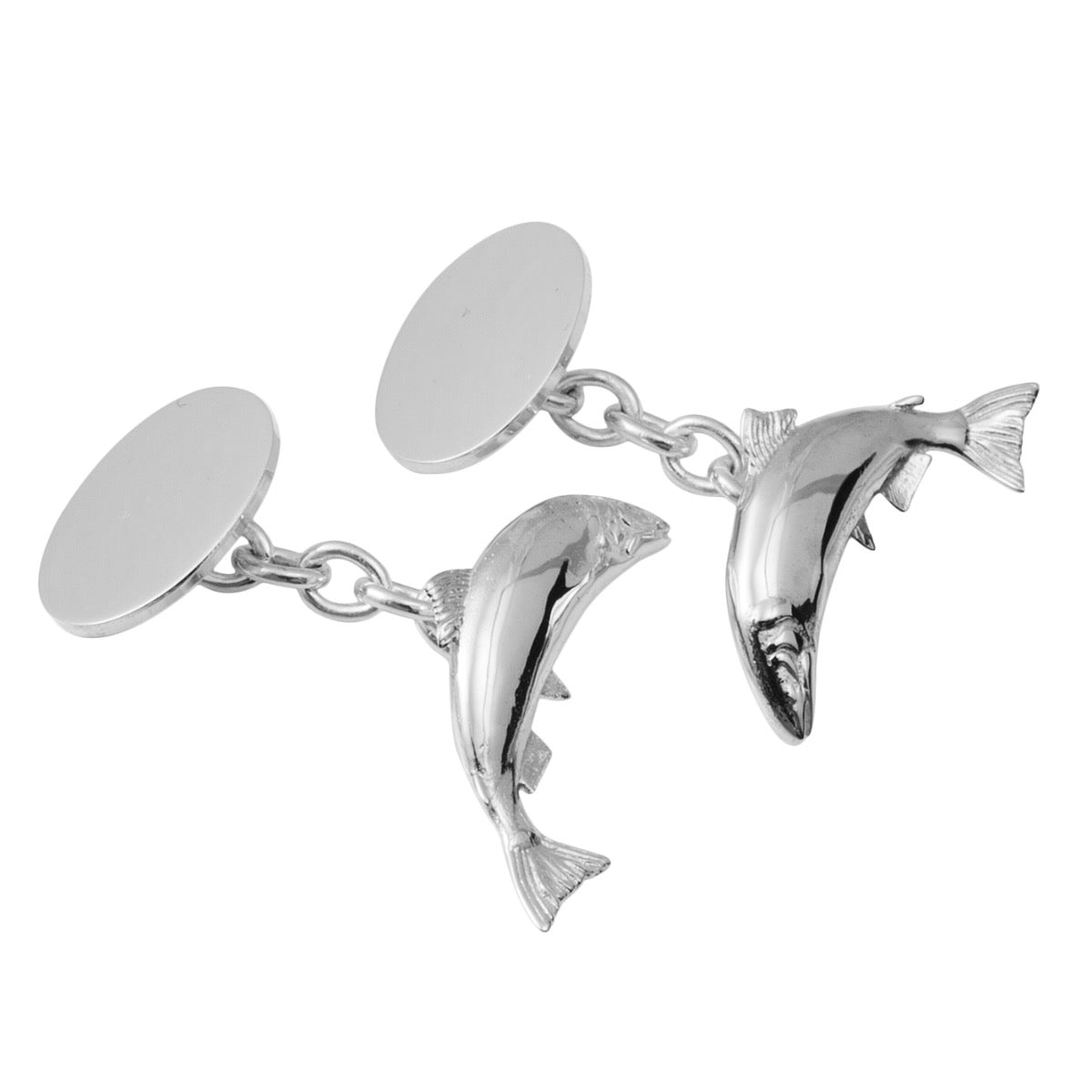 Silver Trout Fish Cufflinks | Hersey & Son Silversmiths