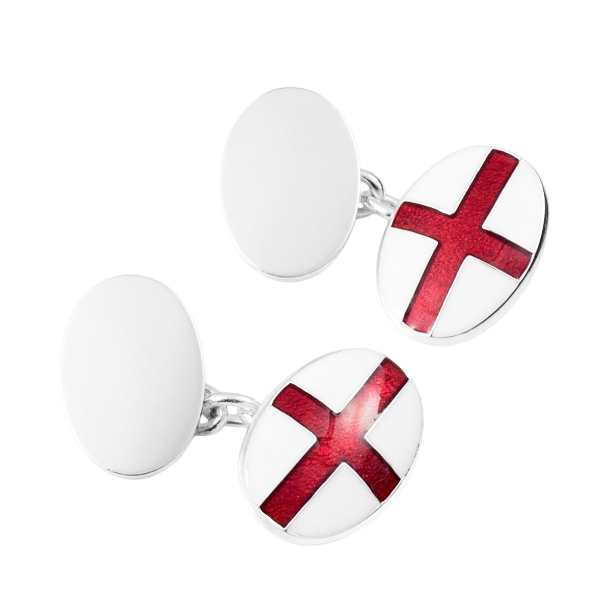 Silver St George Cross Cufflinks | Hersey & Son Silversmiths