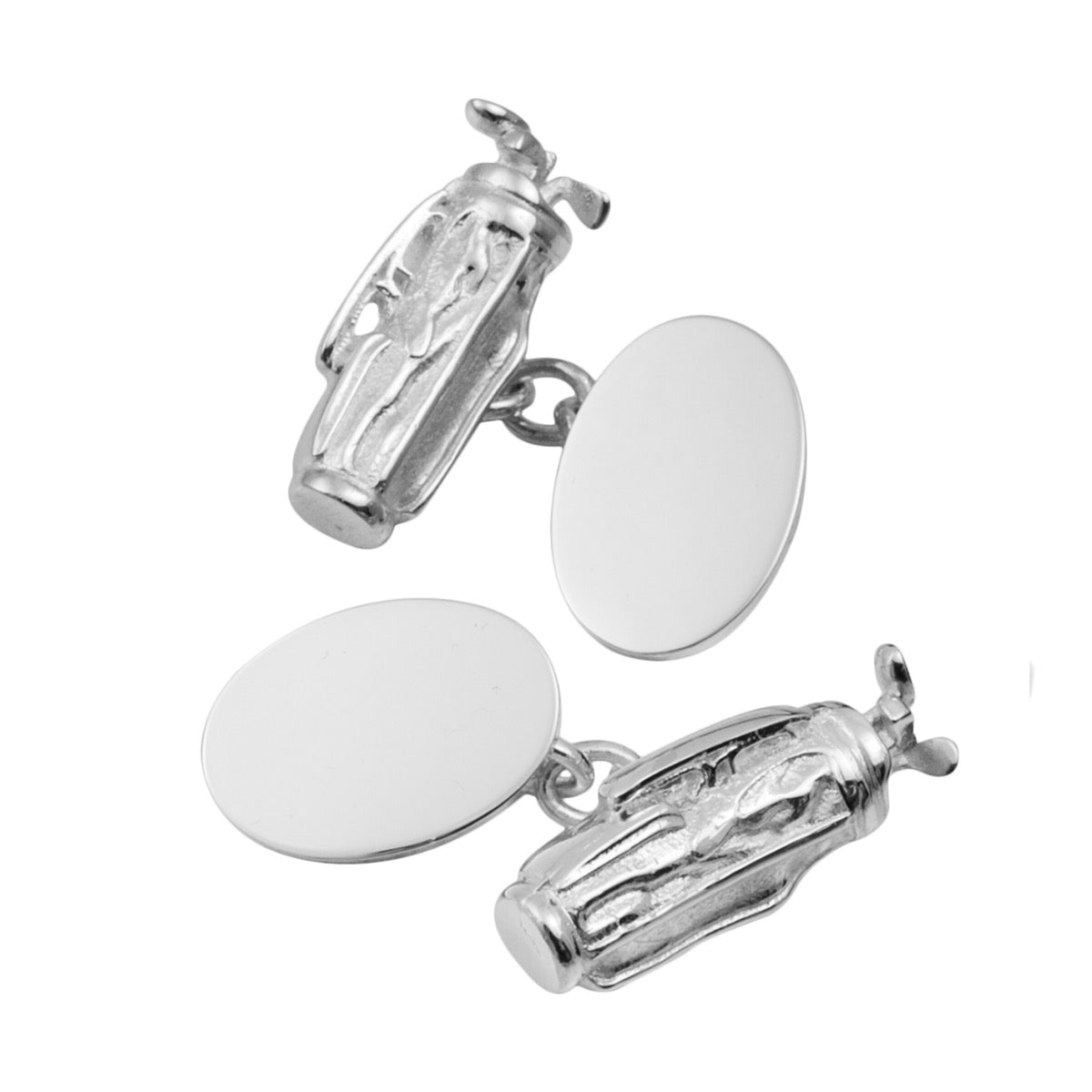 Silver Golf Bag Cufflinks | Hersey & Son Silversmiths