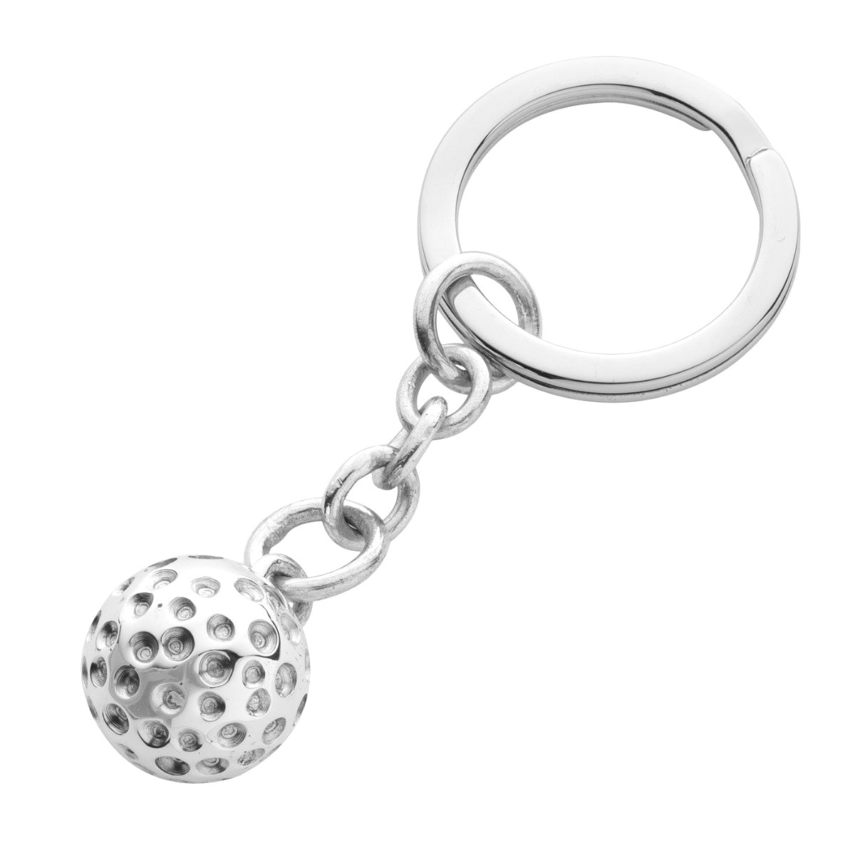 Silver Golf Ball Keyring | Hersey & Son Silversmiths