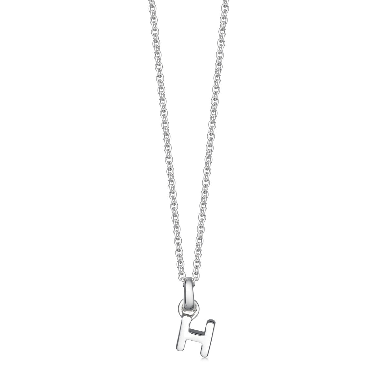 Mini Silver Letter H Necklace | Hersey & Son Silversmiths
