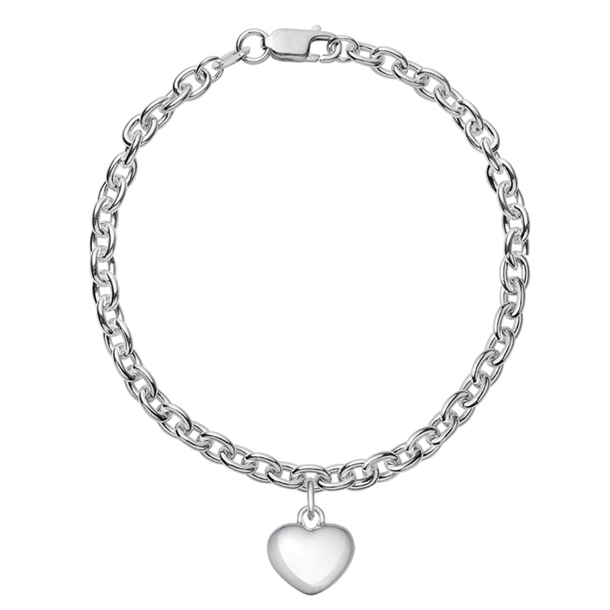 Silver Heart Chain Bracelet | Hersey & Son Silversmiths
