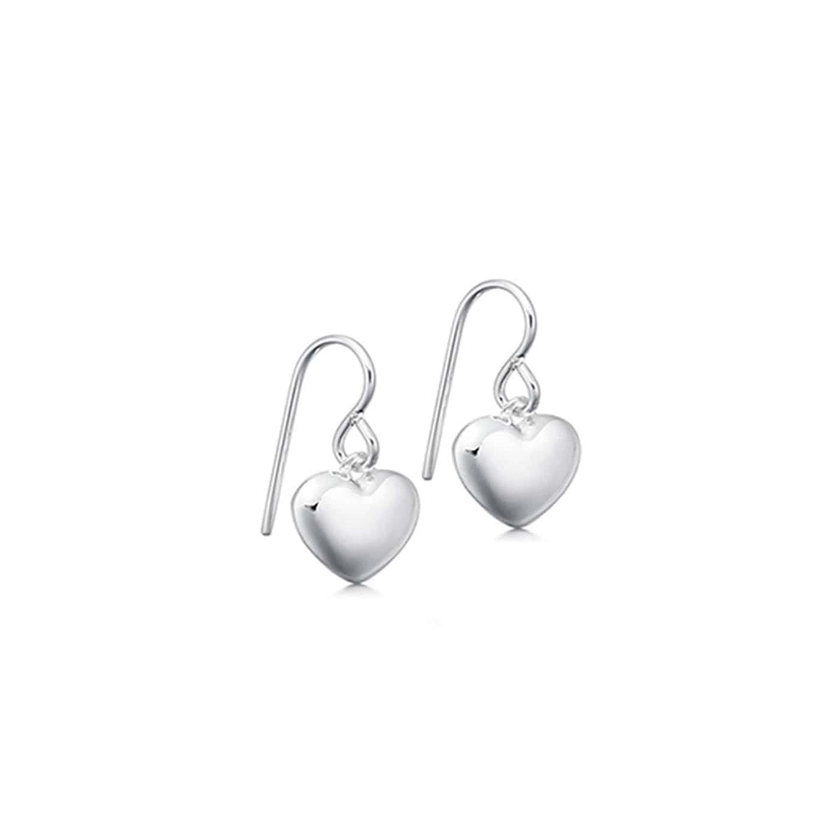 Silver Heart Drop Earrings | Hersey & Son Silversmiths