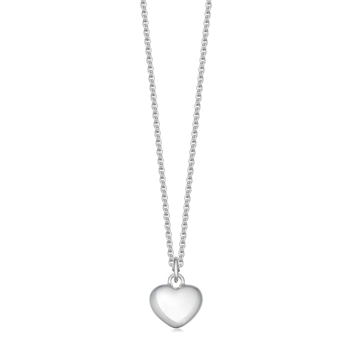 Girls Silver Heart Necklace | Hersey & Son Silversmiths