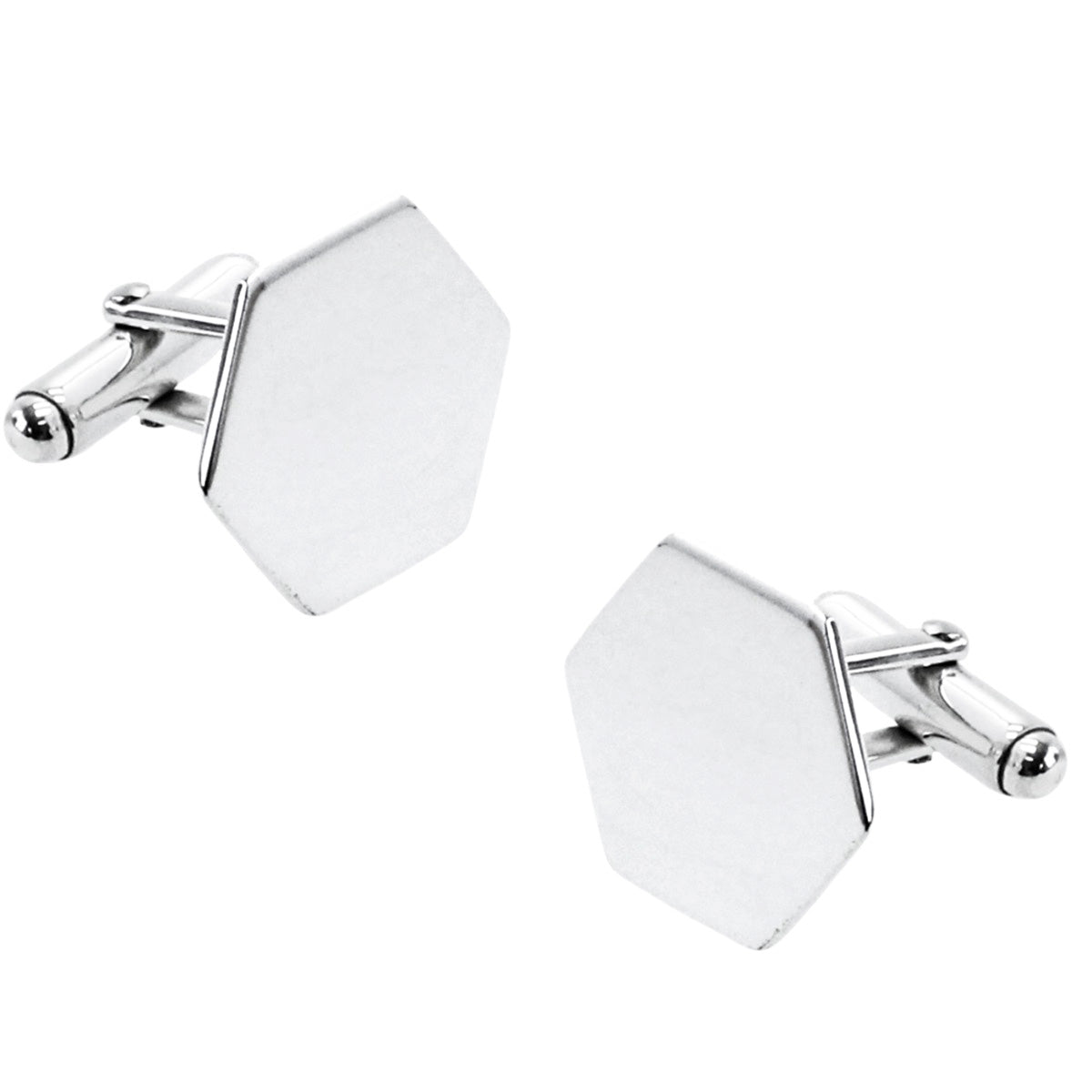 Silver Hexagon Cufflinks | Hersey & Son Silversmiths