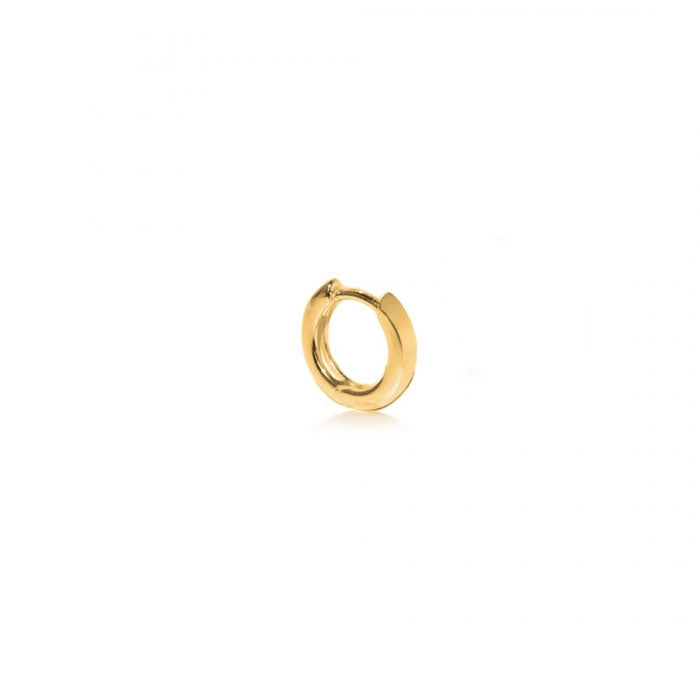 Mens 2mm Gold Plated and Silver Huggie Hoop Earring | Hersey & Son Silversmiths