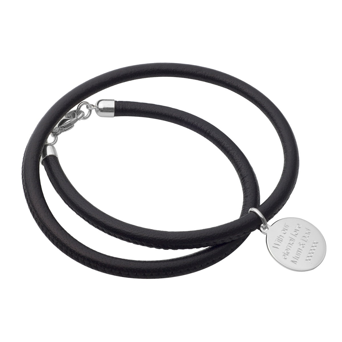 Silver & Leather & Wrap Bracelet | Hersey & Son Silversmiths