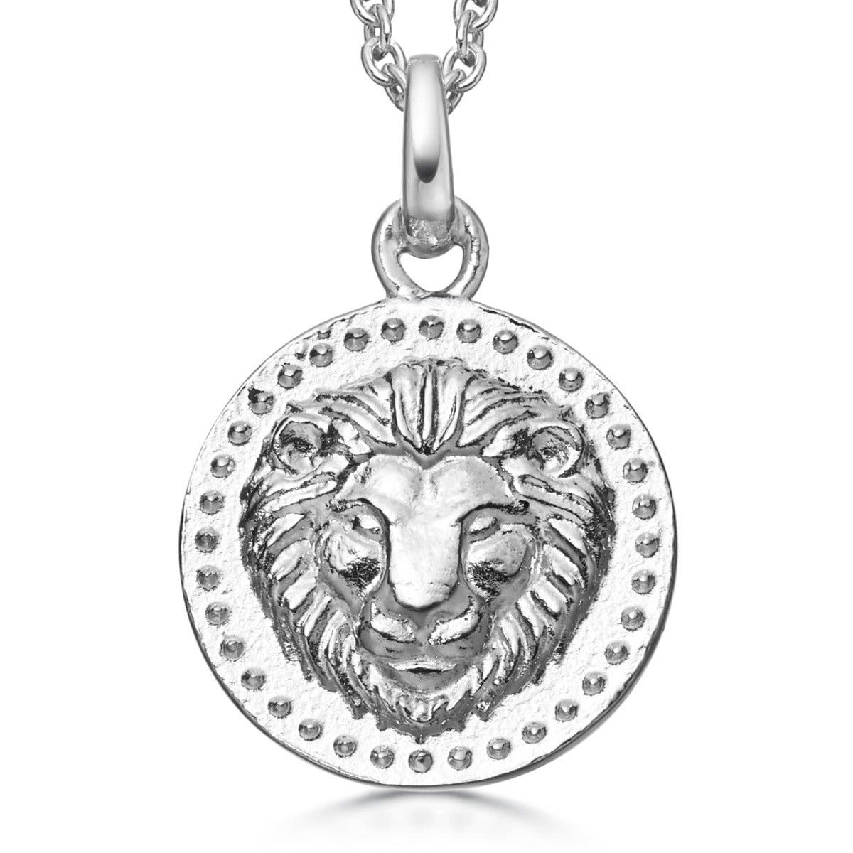 Silver Leo Zodiac Necklace Modern Design | Hersey & Son Silversmiths