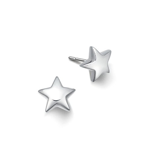 Sterling Silver Star Stud Earrings | Hersey & Son Silversmiths