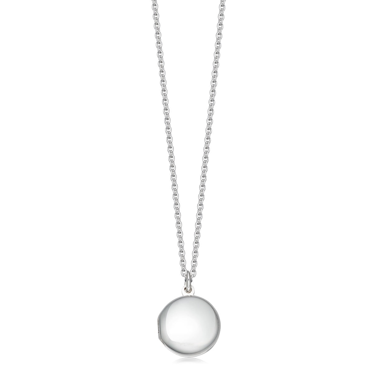 Childs Small Silver Round Locket Necklace| Hersey & Son Silversmiths