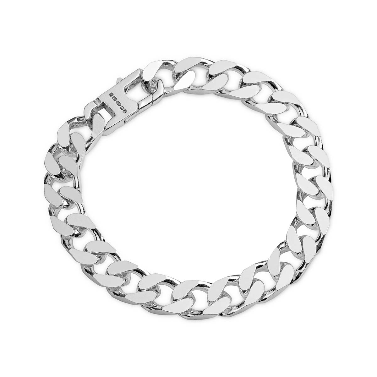 Mens Silver Heavy Curb Chain Bracelet | Hersey & Son Silversmiths