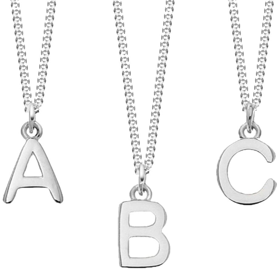 Mens Sterling Silver Chunky Initial Necklace | Hersey & Son Silversmiths