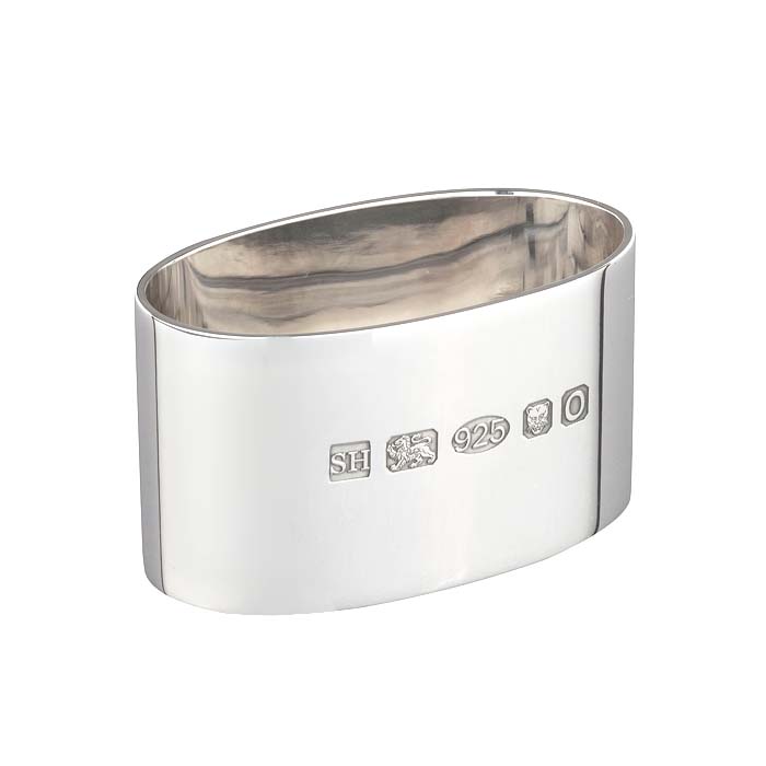 Silver Napkin Ring Heavy Oval | Hersey & Son Silversmiths