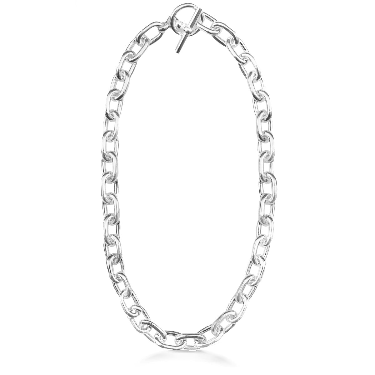 Silver Chunky T-Bar Necklace | Hersey & Son Silversmiths