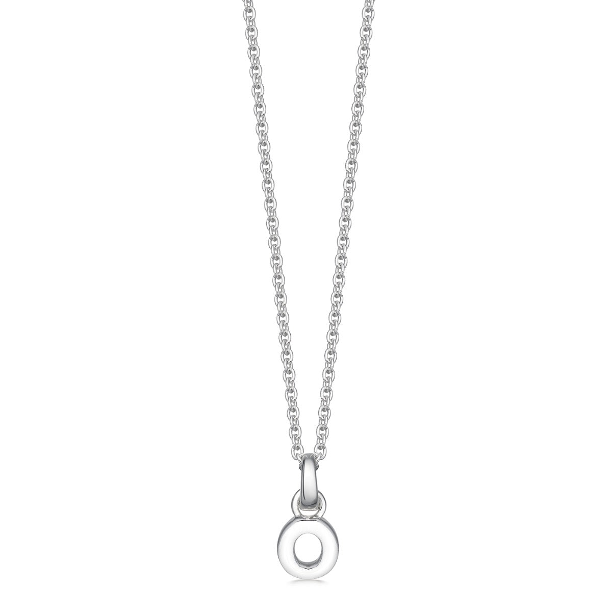 Mini Silver Letter O Initial Necklace| Hersey & Son Silversmiths