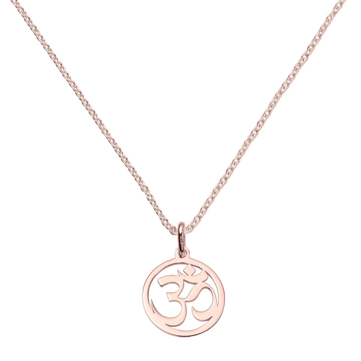 Rose Gold Om Symbol Pendant | Hersey & Son Silversmiths