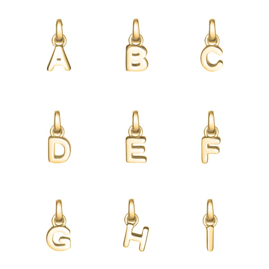 Sterling Silver and 22c Gold Plated Initial Charm | Hersey & Son Silversmiths
