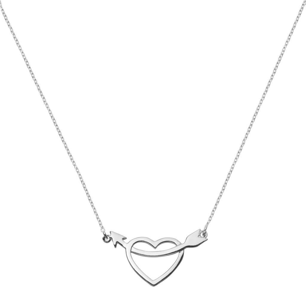 Silver Heart and Arrow Necklace | Hersey & Son Silversmiths