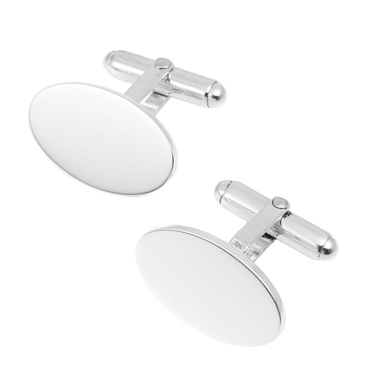 Silver Oval Hinged Cufflinks | Hersey & Son Silversmiths