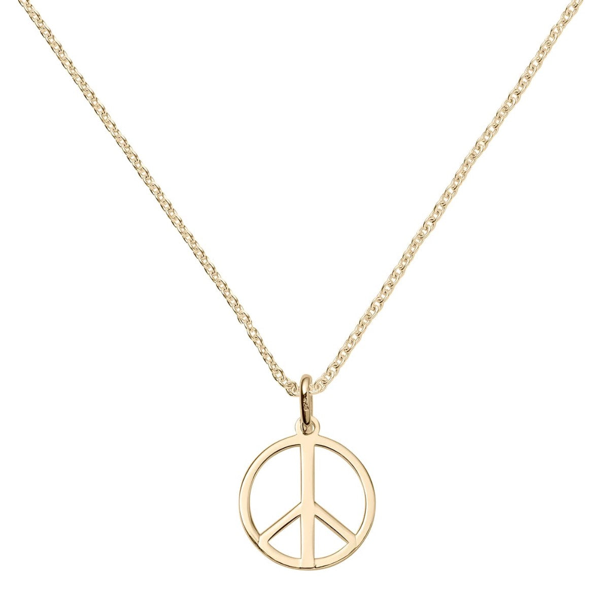 Yellow Gold Vermeil Peace Pendant | Hersey & Son Silversmiths