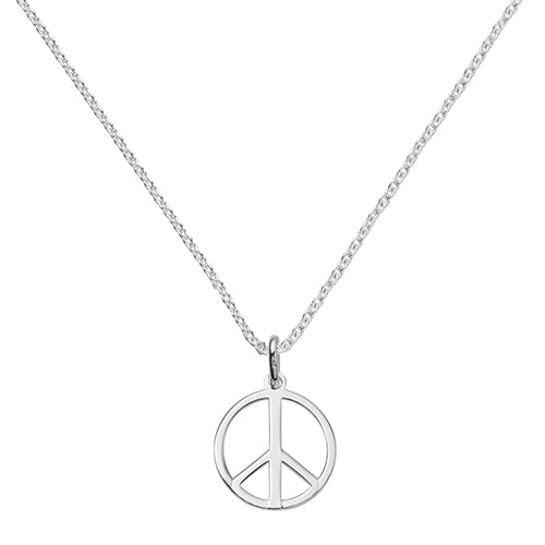 Sterling Silver Peace Pendant Necklace | Hersey & Son Silversmiths