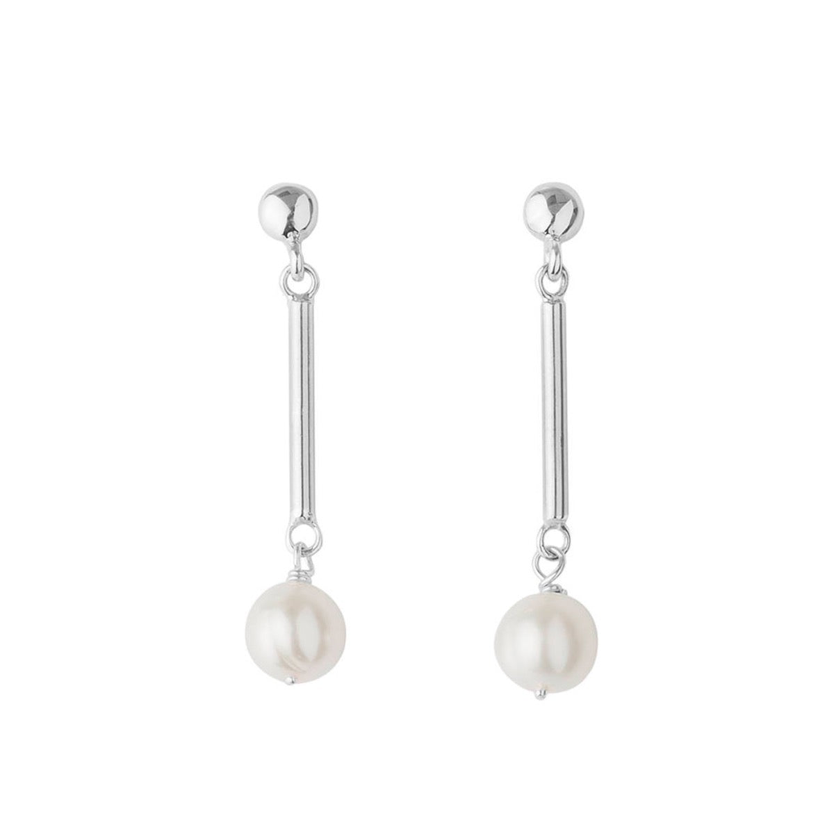 Silver & Pearl Drop Earrings | Hersey & Son Silversmiths
