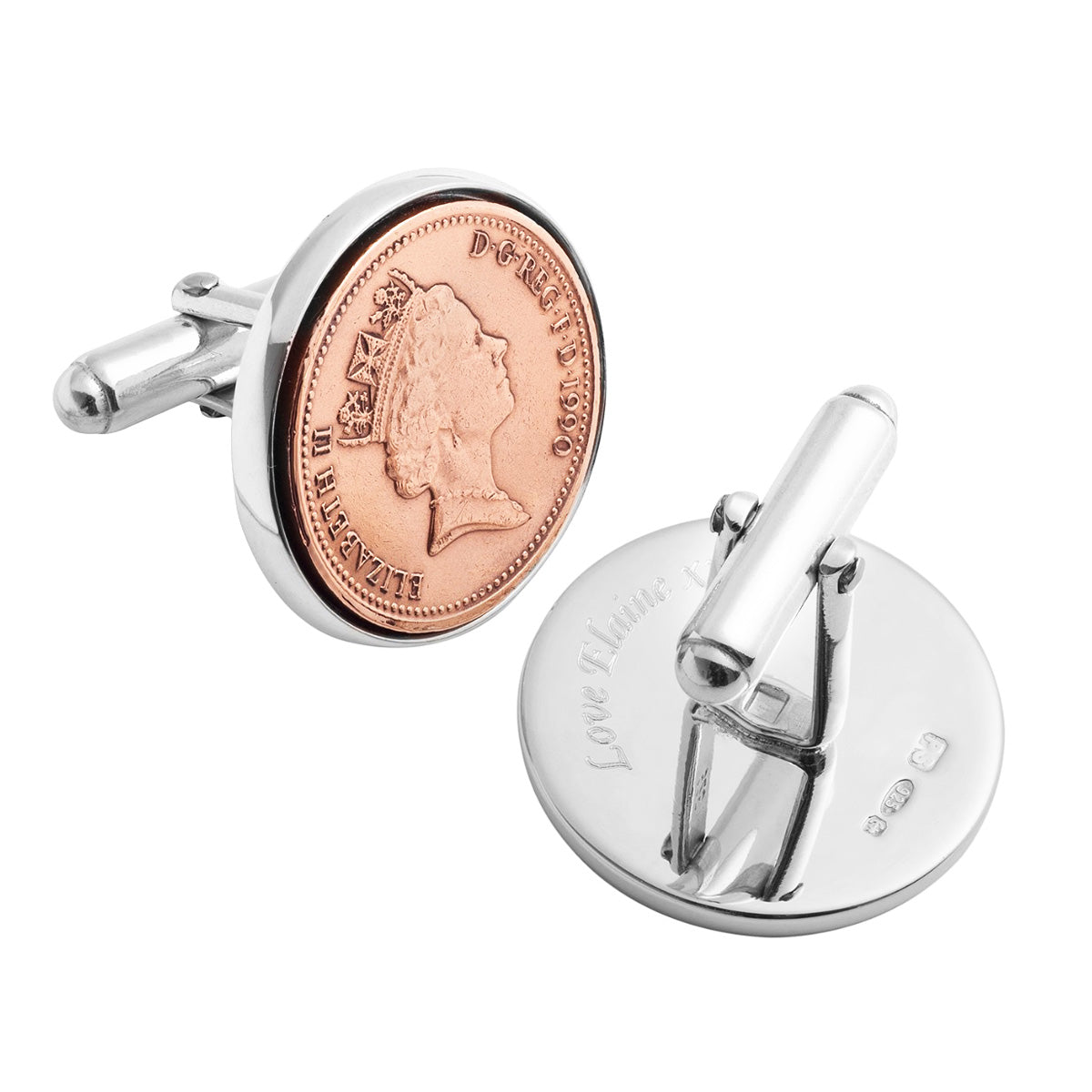 Silver Penny Cufflinks | Hersey & Son Silversmiths