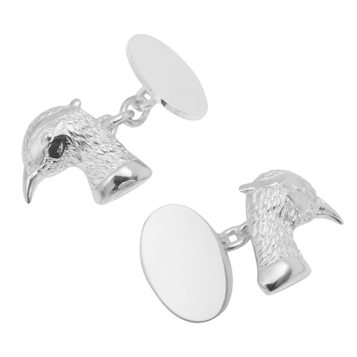 Silver Pheasant Head Cufflinks | Hersey & Son Silversmiths