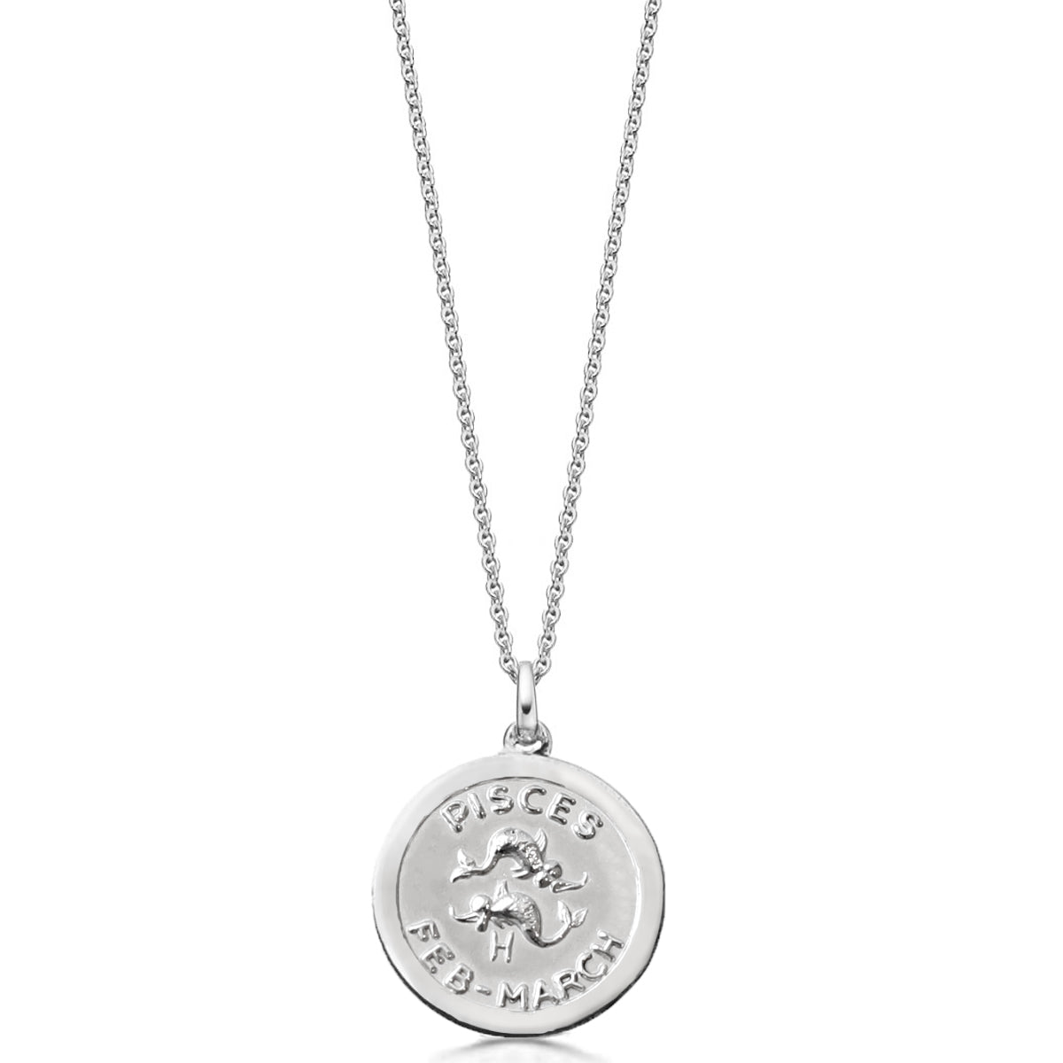 Silver Pisces Zodiac Pendant Necklace | Hersey & Son Silversmiths