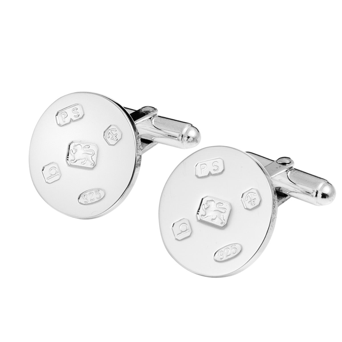 Silver Round Cufflinks Hallmark Feature | Hersey & Son Silversmiths