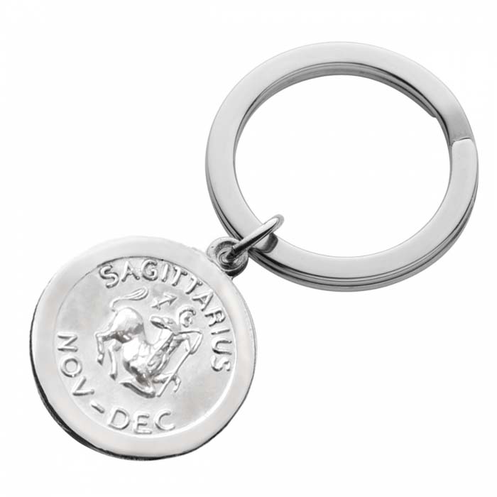 Silver Sagittarius Zodiac Keyring | Hersey & Son Silversmiths