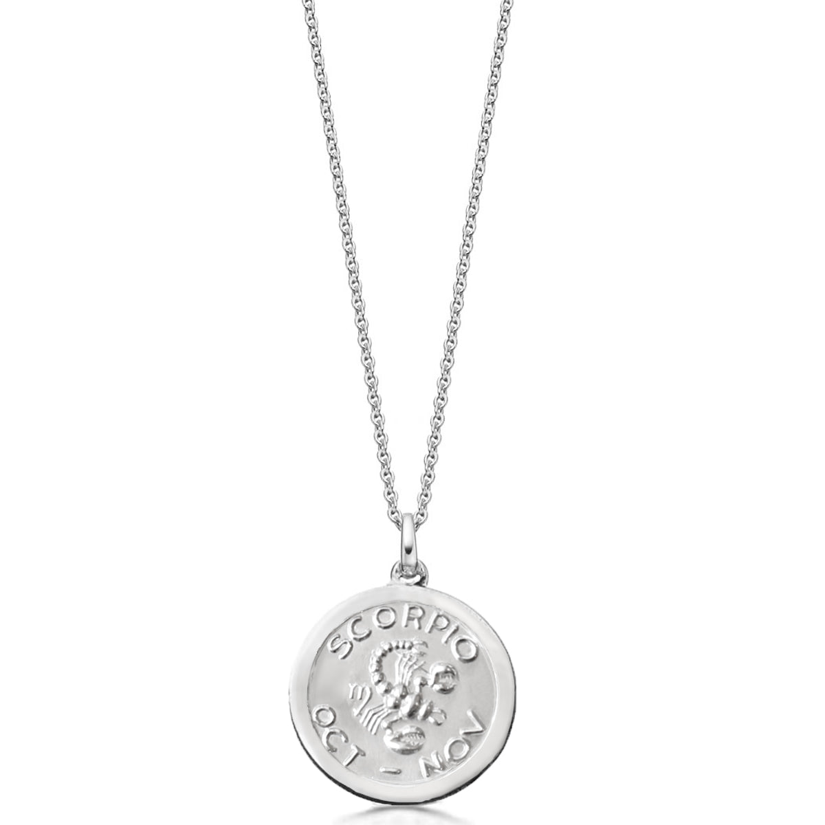 Silver Scorpio Zodiac Pendant Necklace| Hersey & Son Silversmiths