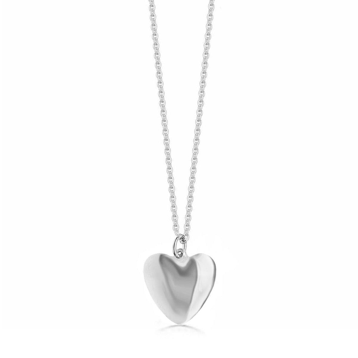 Deluxe Sterling Silver Heart Necklace | Hersey & Son Silversmiths