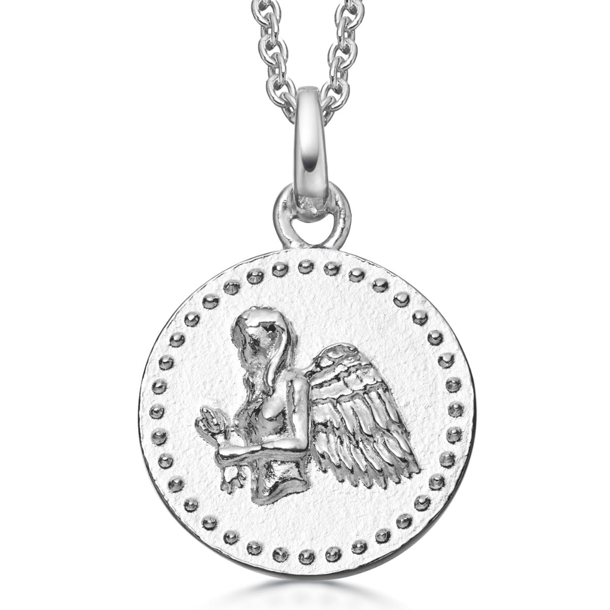 Silver Virgo Zodiac Necklace Modern Design | Hersey & Son Silversmiths