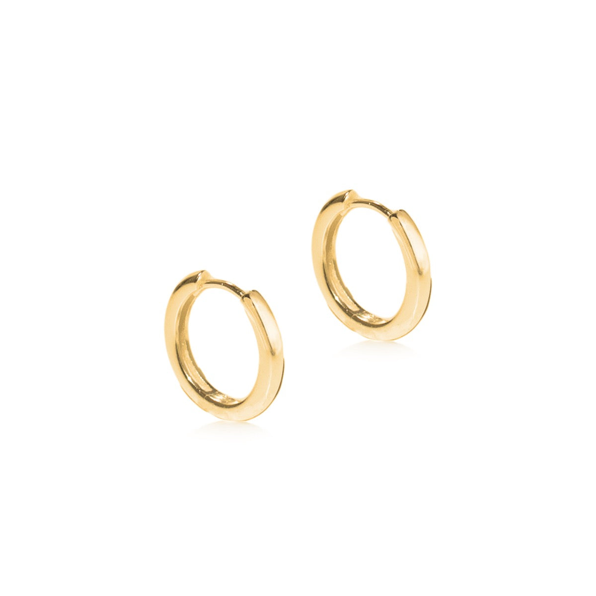 Gold Plated Huggie Earrings | Hersey & Son Silversmiths