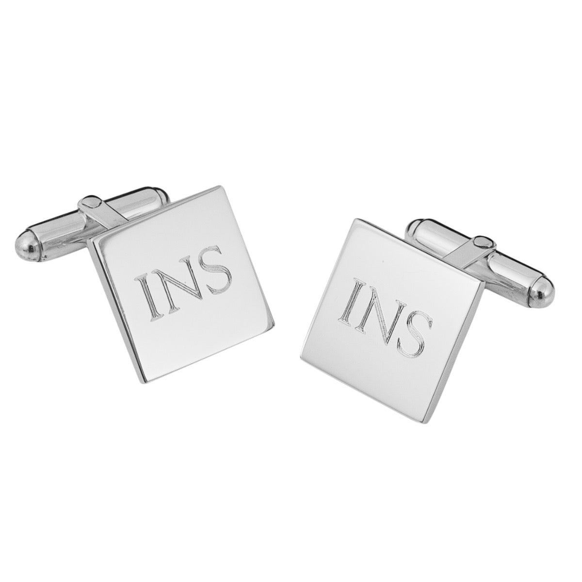 Silver Cufflinks Square Hinged | Hersey & Son Silversmiths