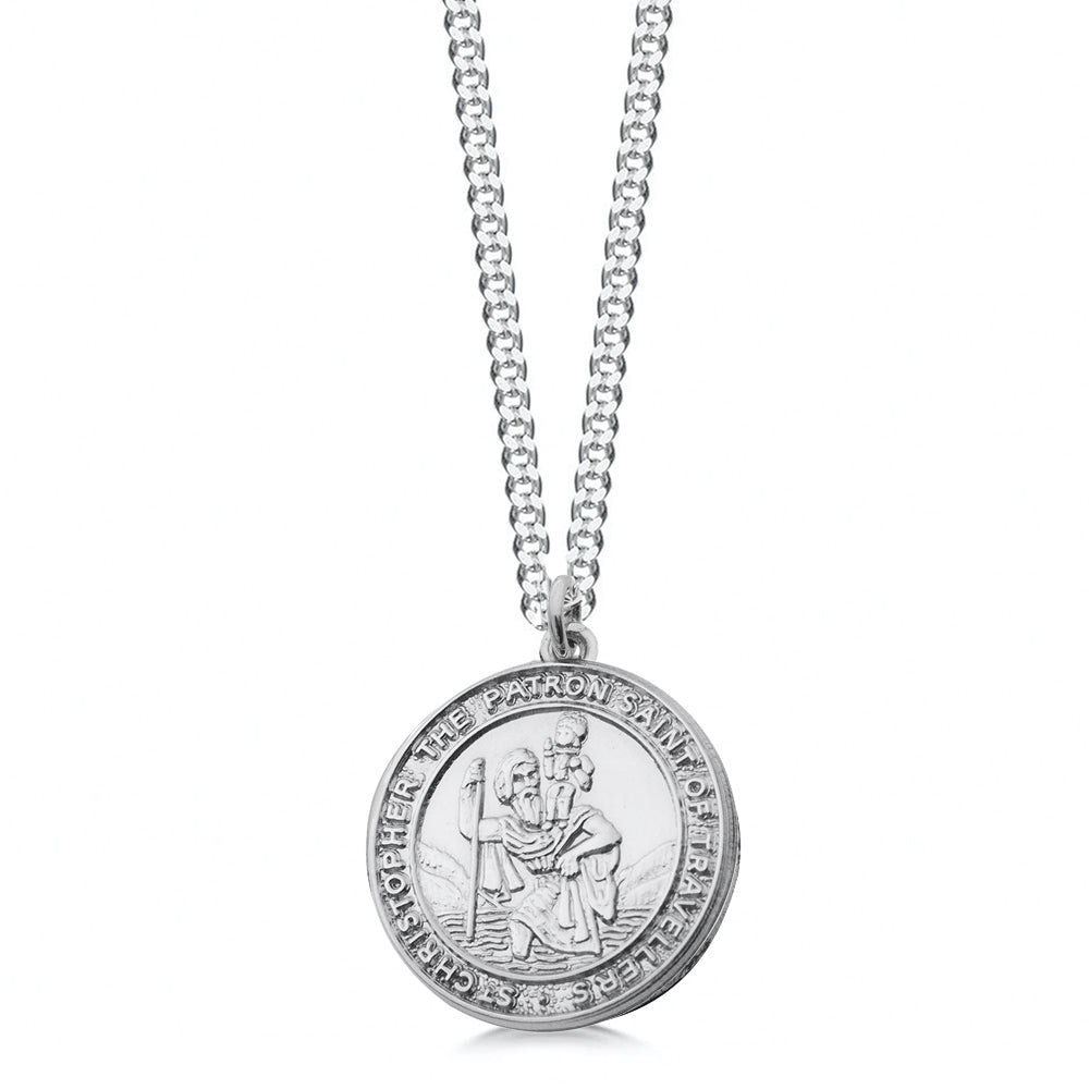 Sterling Silver St Christopher Pendant Necklace | Hersey & Son Silversmiths