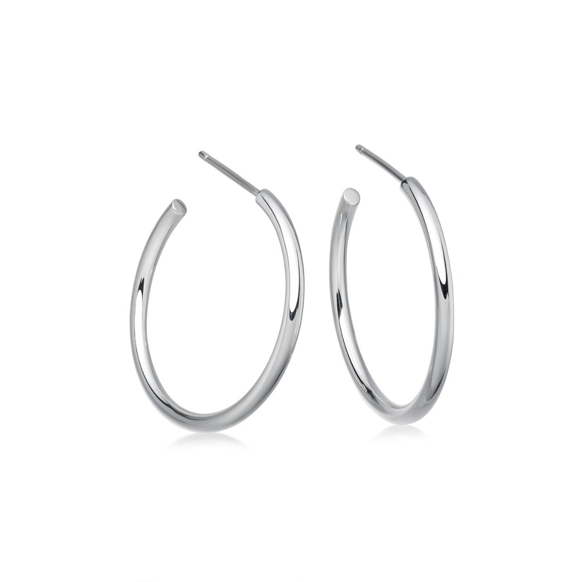 30mm Silver Hoop Earrings | Hersey & Son Silversmiths