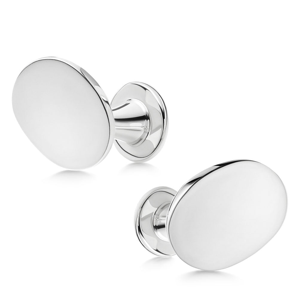 Silver Cufflinks Oval Tie Bar | Hersey & Son Silversmiths