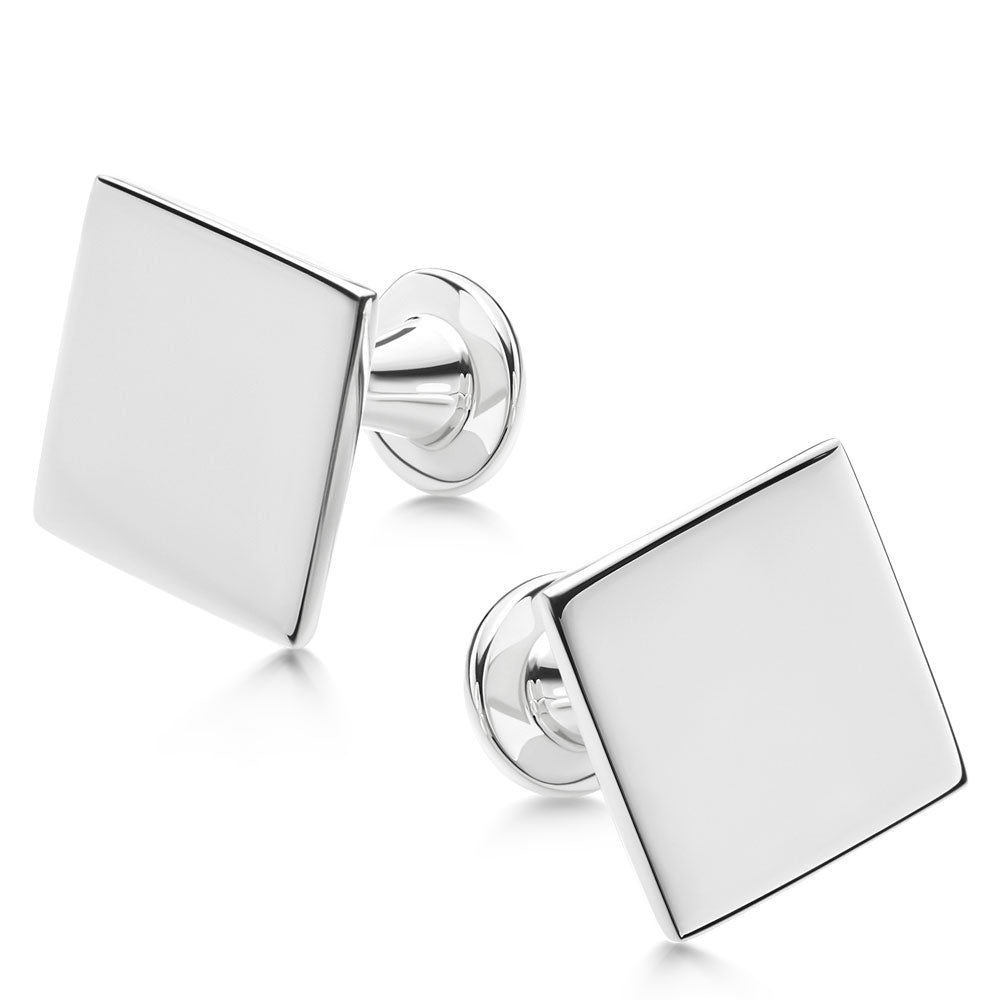 Silver Cufflinks Square Secret Message | Hersey & Son Silversmiths