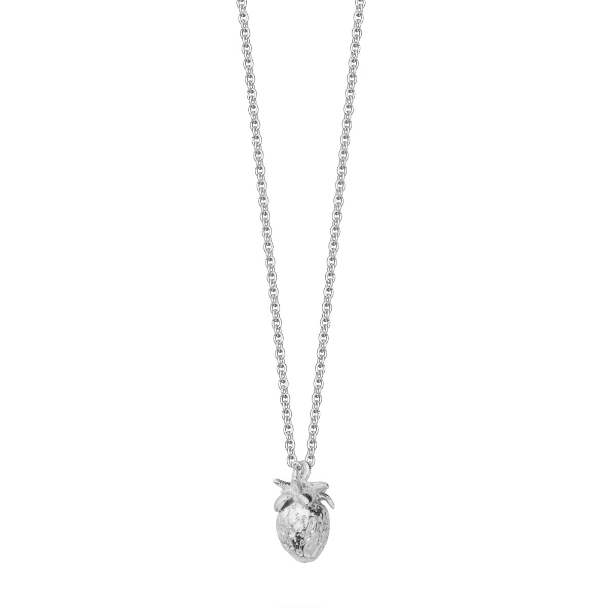 Sterling Silver Strawberry Pendant Necklace| Hersey & Son Silversmiths