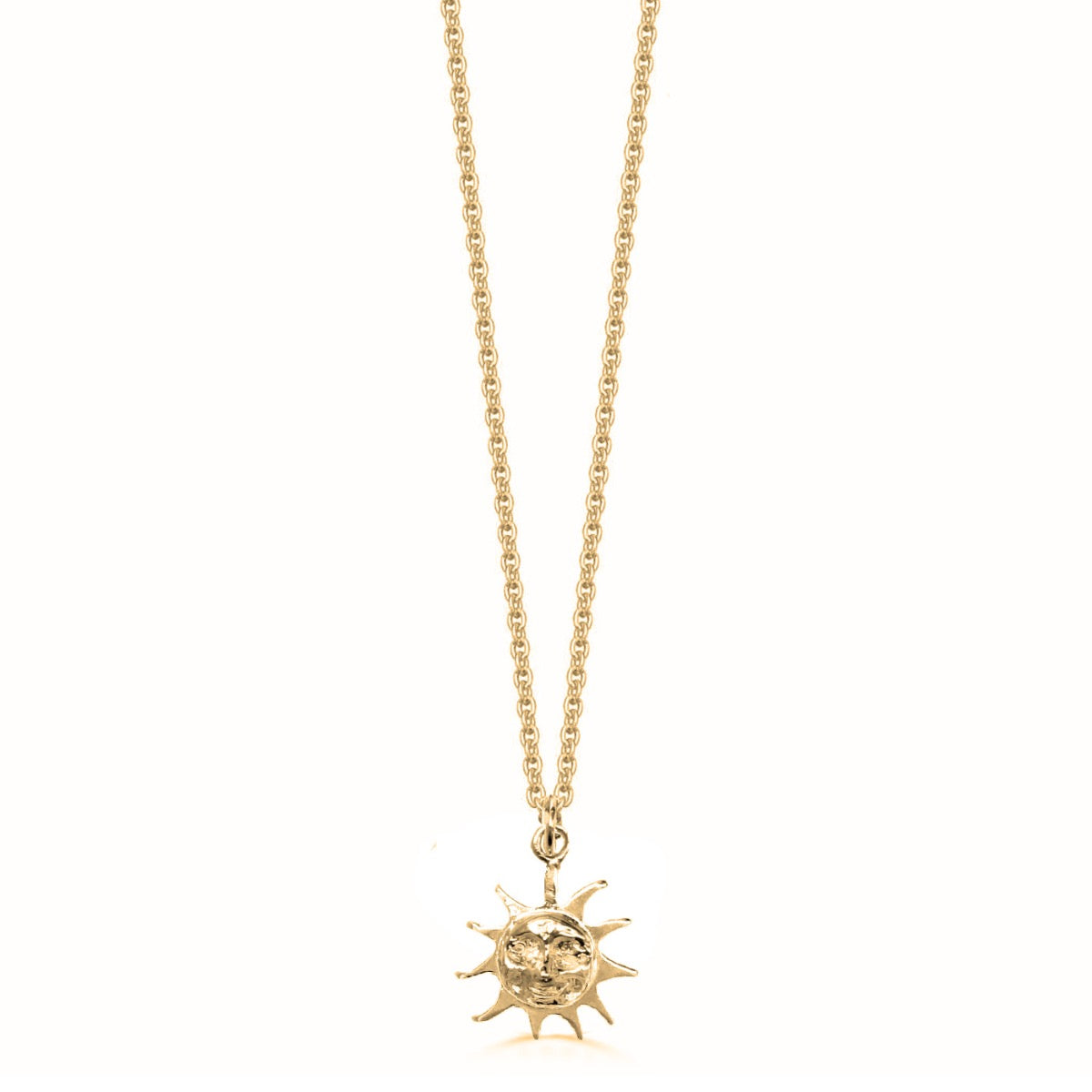 22k Gold Plated and Silver Sun Necklace | Hersey & Son Silversmiths