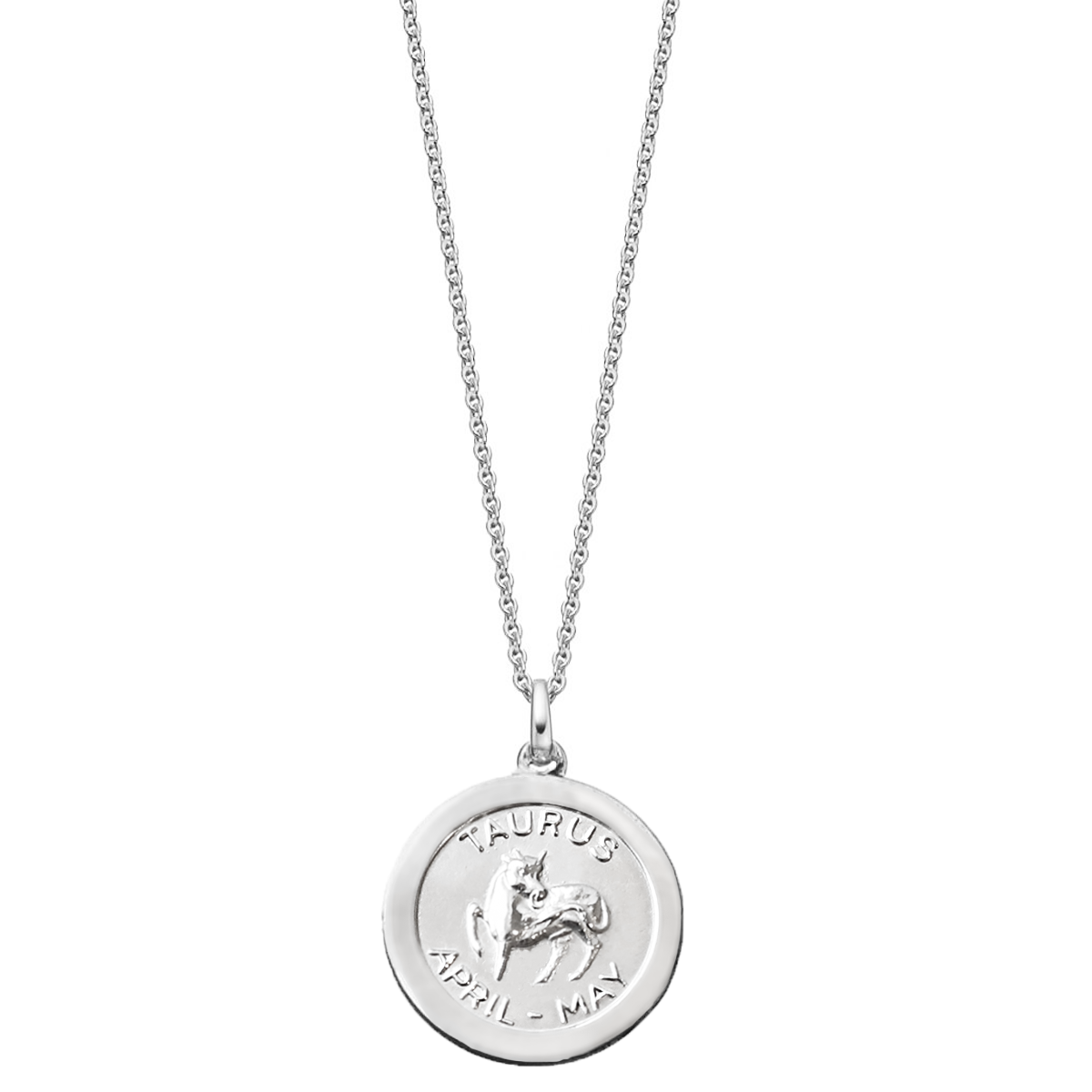 Silver Taurus Zodiac Pendant Necklace | Hersey & Son Silversmiths